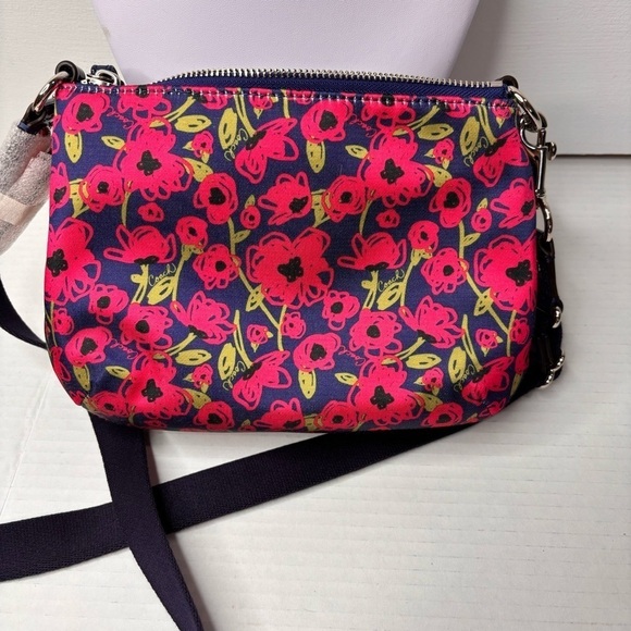 New COACH Poppy Floral Print Small Crossbody Bag - Picture 8 of 8